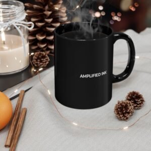 Black Coffee Mug — 11oz & 15oz Glossy Logo Mug